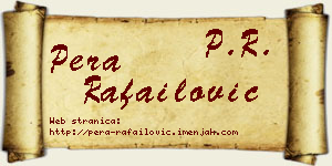 Pera Rafailović vizit kartica